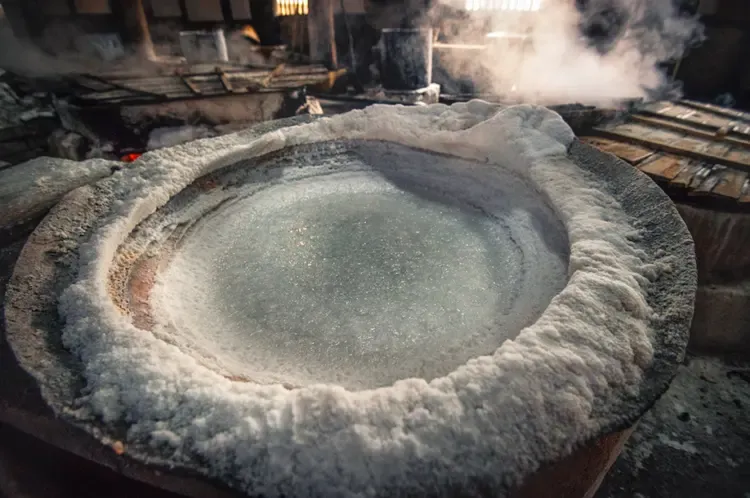 井盐是自贡乃至四川的著名特产因味道纯正而被奉为上品燊海井承载着